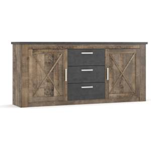 Bogdan Furniture Europe Скрин Georgia 2D3SH-E20, колониален дъб и матера