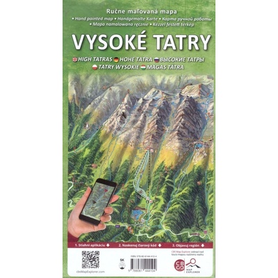 Vysoké Tatry- ručne maľovaná mapa