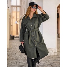 Resti Women's Shirt Type Coat čierna kaki