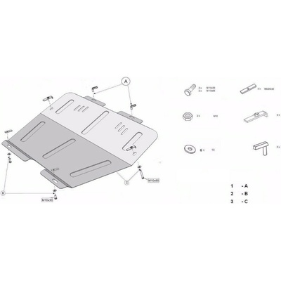 Kryt pod motor OPEL ZAFIRA B Van (A05) - Plech - 8595698041265