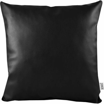 EMI čierny ekokoža Vankúš 40x40