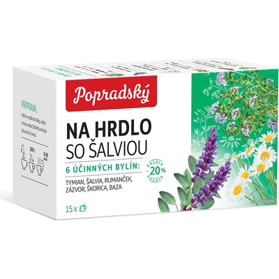 BOP Bylinný čaj Na hrdlo se šalvějí 15 x 1,5 g