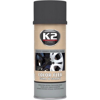 K2---CHEMIE-A-KOSMETIKA L343CM COLOR FLEX 400 ml ČERNÁ MATNÁ - ochranný nátěr ze syntetického kaučuku