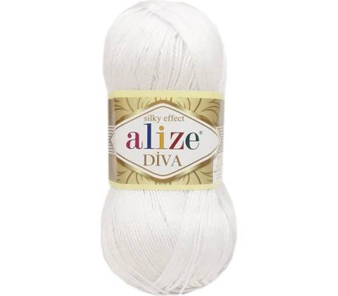 Alize Diva 55 biela