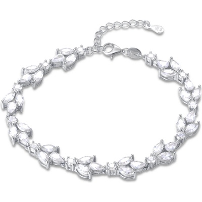 MINET Luxusný strieborný náramok so zirkónmi Ag 925/1000 11,35g