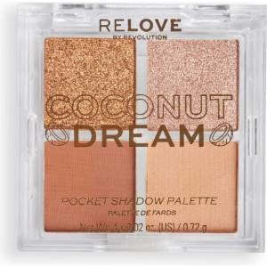 Revolution Beauty RELOVE By Revolution Pocket Size Eyeshadow Palette Coconut Dream Сенки палитра 2, 88gr