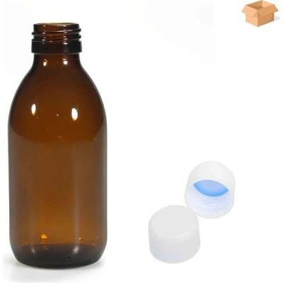 Luna Skleněná lékovka s bílým uzávěrem s pojistkou 150 ml 88 ks
