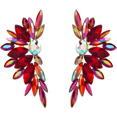 HARAHU Обеци wi-38842 - Червена / Златна kp38842 (wi-38842)