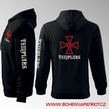 mikina s kapucí Templář 3MK černá