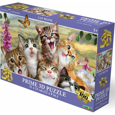 PRIME 3D puzzle Selfie mačky 100 ks