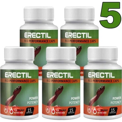5 x Erectil 15 капсули за ерекция 5x15