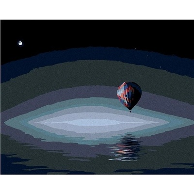 zuty Malování Podle Čísel Horkovzdušný Balon Nad Oceánem 80 x 100 Cm Plátno Rám