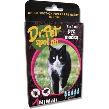 Dr.Pet Spot-On pipety pre mačky 5 x 1 ml