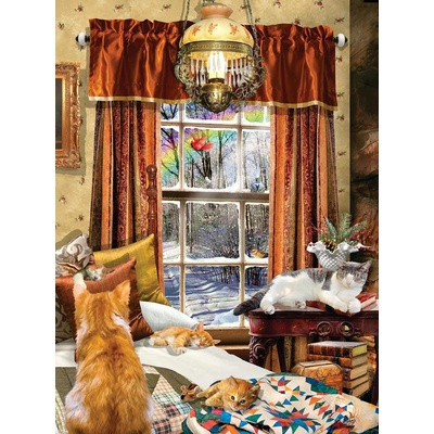 SunsOut - Puzzle Winter Cats - 1 000 piese