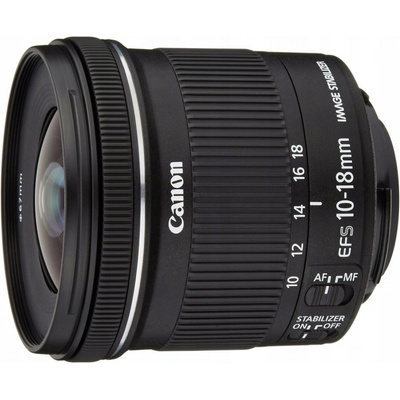 Canon Objektiv EF-S 10-18mm F4.5-5.6 IS STM Ultraširokoúhlý pro EOS Černý