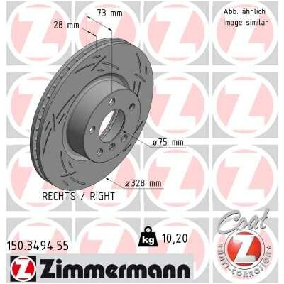 Brzdový kotúč ZIMMERMANN 150.3494.55 (150349455)