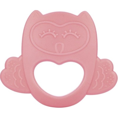 Canpol babies silikónové chladítko sova růžová