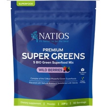 Natios Premium Super Greens 228 g lesní ovoce