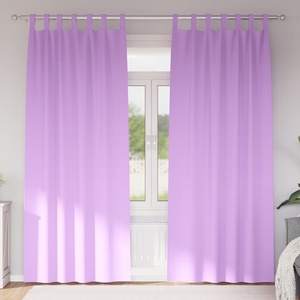 Pure Line Home Плътни завеси в цвят орхидея с текстилни гайки (уши), 2 бр. , 140 x 225 см