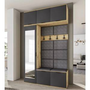 Bogdan Furniture I Портманто Mod 4084, Дъб артисан/Графит