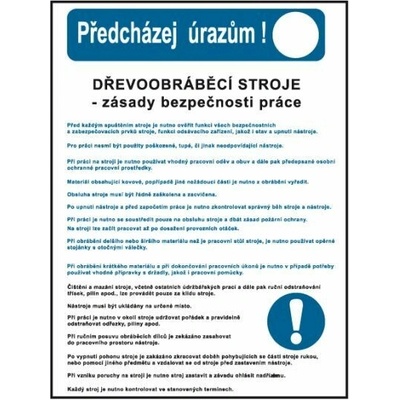 Dřevoobráběcí stroje – zásady bezpečnosti práce, Plast A4