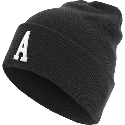 Masterdis Бийни шапка в черен цвят MSTRDS Letter Cuff Knit Beanie A UB-10582-00263 - Черен, размер one size
