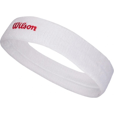 Wilson U Terry Logo Headband Bílá Červená