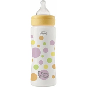 Chicco Бебешка бутилка Perfect Easy 330 ml бърз силикон момиче 4m+ (20245.10)