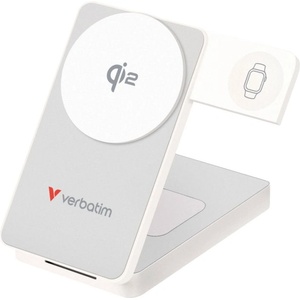Verbatim Външна батерия Verbatim Foldable 3-in-1 Qi2 Magnetic Wireless Power Bank 10000 mAh White (32296) - Allstore