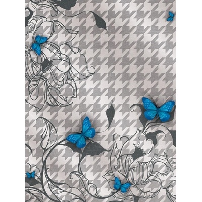 Preinterier Fototapeta panel - PL0155 - Modré motýle vlies - 206cm x 275cm