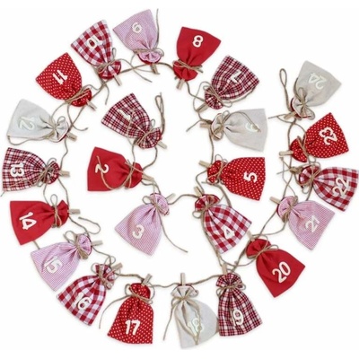 Lepaso girlanda textil 2m 9,5x13cm červená 549188