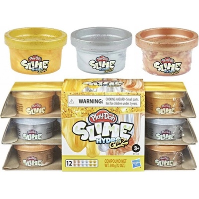 Hasbro E9434 Play-Doh Slime HydroGlitz 12-balenie
