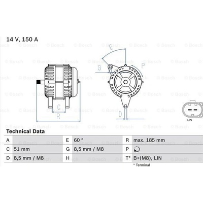 Generátor BOSCH 0 986 048 380