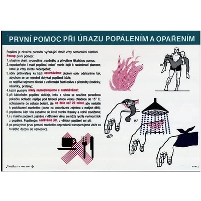 První pomoc při úrazu popálením a opařením 420x297mm - plast