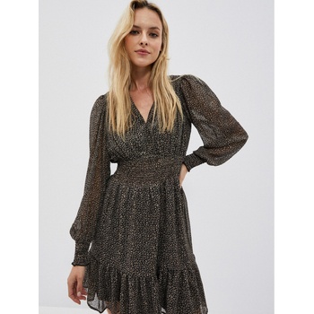 Moodo Черна дамска рокля с къдрички Moodo Moodo | Cheren | ЖЕНИ | XS