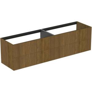 Ideal Standard Atelier Conca стенен долен шкаф, цвят тъмен орех, 4 чекмеджета, 200 см (T3993Y5)