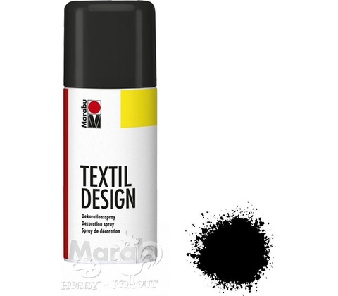 Barva na textil ve spreji Marabu Textil Design spray 150 ml černá 073