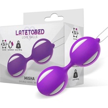 LateToBed Misha Double Kegel Balls Silicone Purple