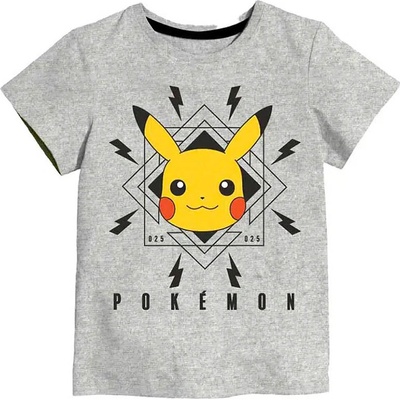 Game Freak dětské tričko Pokémon Pikachu bavlna šedé