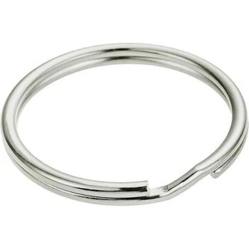 STOKER Steel Nickel-plated keyring 40 mm 100 units - Silver (Grey)