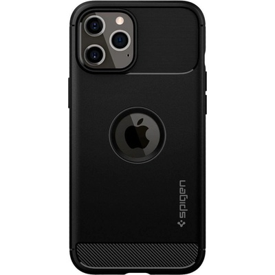 Púzdro Spigen Rugged Armor iPhone 12 / 12 Pro, čierne