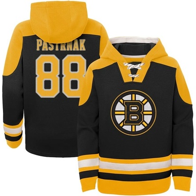 Outerstuff David Pastrňák #88 Boston Bruins NHL Ageless Must-Have V-Neck Name & Number Pullover Hoodie Black