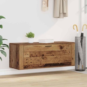 vidaXL Шкаф за обувки 100 x 35 x 38 см Инженерна дървесина Старо дърво (881018)