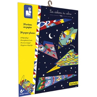 Janod Atelier Оригами хартиени сгъваеми самолети Mini 6+