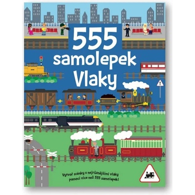 555 samolepek vlaky