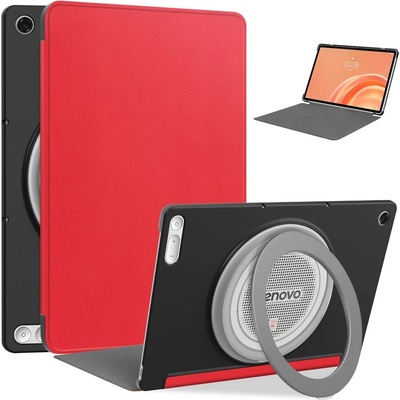 Vsetkonamobil 150714 LEATHER Zaklápací kryt pre Lenovo Tab Plus Gen 2 červený