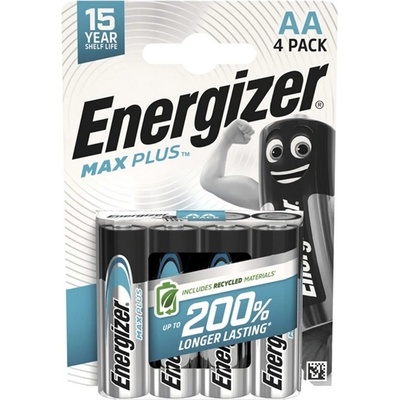 Energizer max plus батерия с дълъг живот aa, алкална, 4бр. /пакет (e303321804)