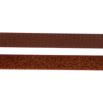 Pro Háčkování Suchý zip, 20 mm, komplet oříškově hnědá