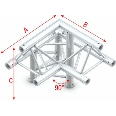 TRUSS PT30-011 90 Degrees Corner + Down Left Apex Up incl connectors