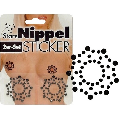 Nipple Stickers Stars Ozdoby na bradavky - černé – Zboží Dáma